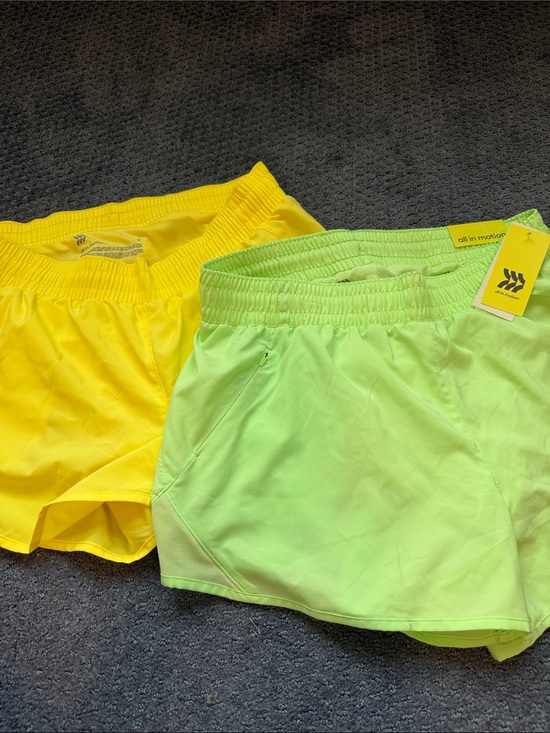 all in motion Pants - all in motion Neon Yellow and Lime Green Women's Active Shorts